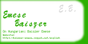 emese baiszer business card